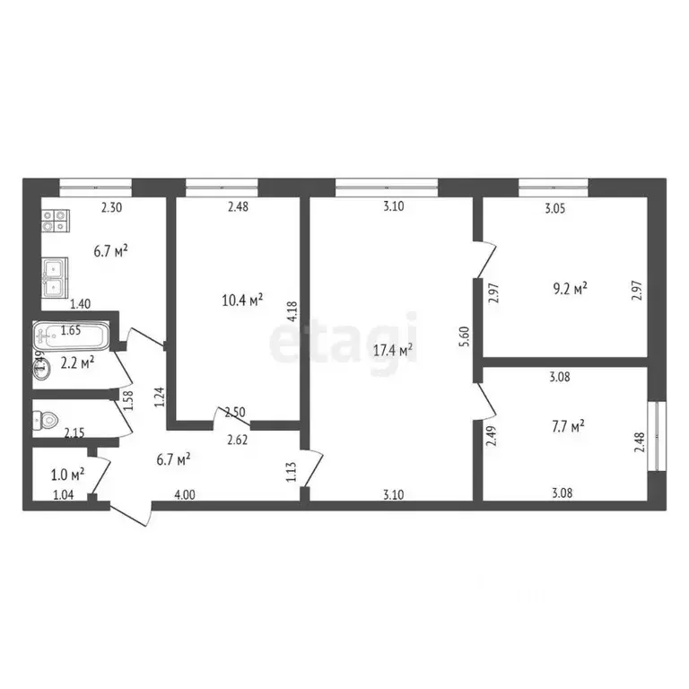 4-к кв. Краснодарский край, Темрюк ул. Ленина, 73 (60.9 м) - Фото 1