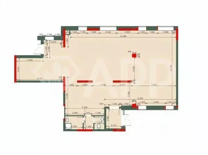 Торговая площадь в Татарстан, Казань Бухарская ул., 32к2 (192 м) - Фото 1