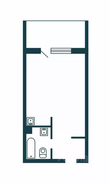 Студия Новосибирская область, Новосибирск ул. Одоевского, 1/2 (19.5 м) - Фото 2