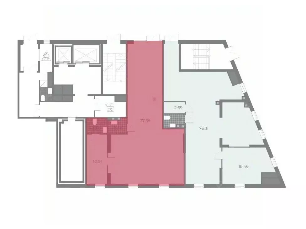 Офис в Санкт-Петербург просп. Крузенштерна, 4 (88 м) - Фото 2