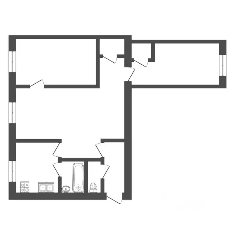 3-к кв. Тюменская область, Тюмень ул. Беляева, 17 (52.8 м) - Фото 2