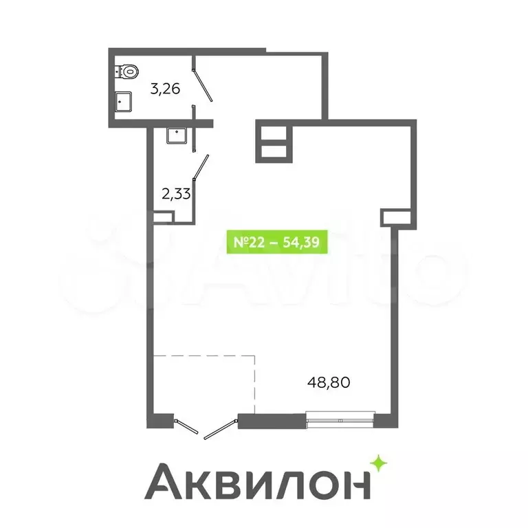 Продам помещение свободного назначения, 54.39 м - Фото 0