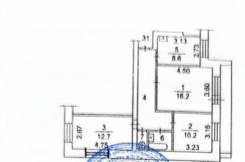 3-к кв. Томская область, Томск ул. Говорова, 86 (61.3 м) - Фото 1