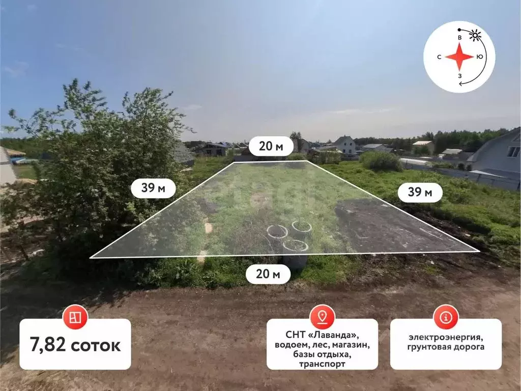 Участок в Тюменская область, Тюмень Лаванда садовое товарищество, ул. ... - Фото 1