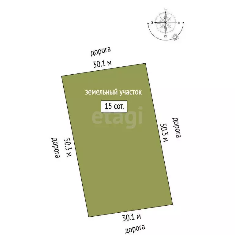 Участок в Первомайское сельское поселение, село Красное, Луговая улица ... - Фото 1