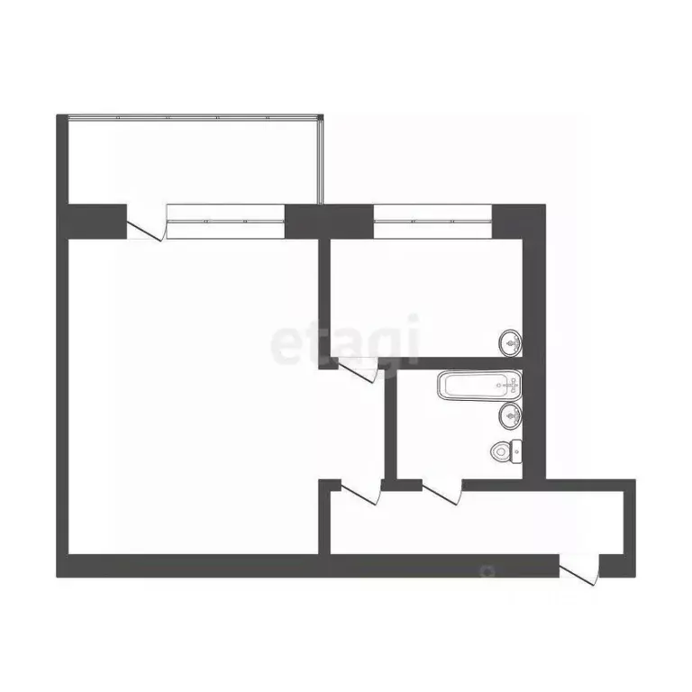 1-к кв. Томская область, Северск Коммунистический просп., 82 (30.0 м) - Фото 1