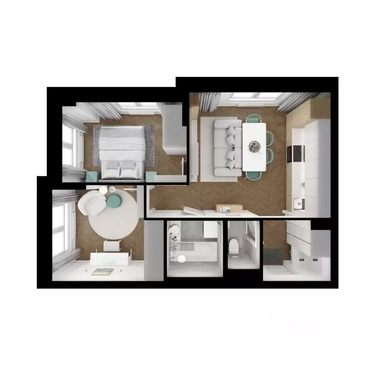 2-к кв. Московская область, Ленинский городской округ, Боброво пгт ... - Фото 2