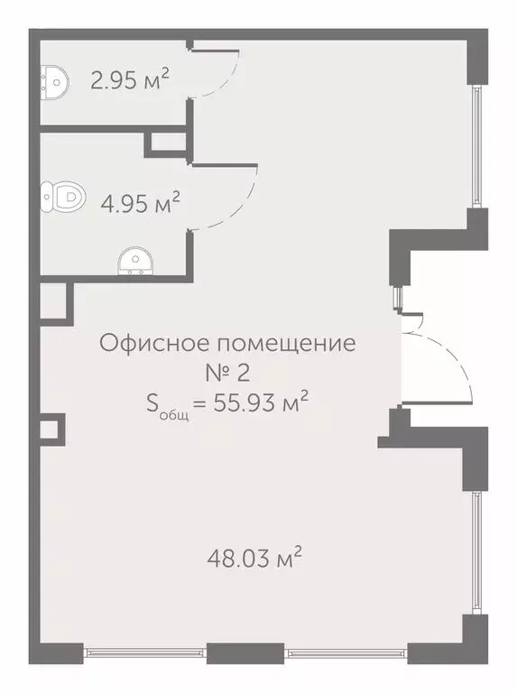 Помещение свободного назначения (55.93 м) - Фото 0