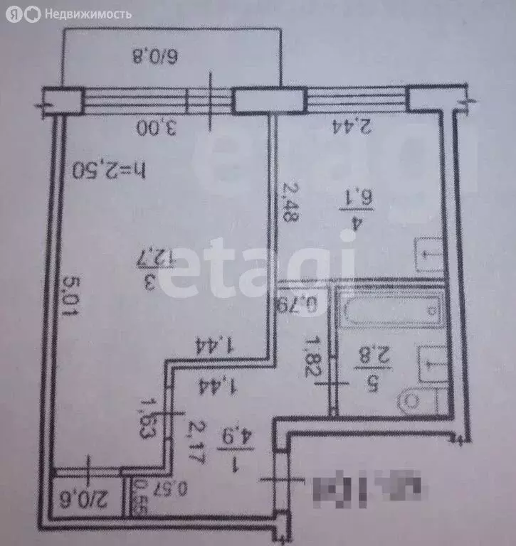 1-комнатная квартира: 5-й микрорайон, 2 (27.1 м) - Фото 1