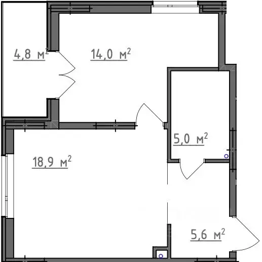 1-к кв. Владимирская область, Владимир Сновицы-Веризино мкр,  (45.9 м) - Фото 2