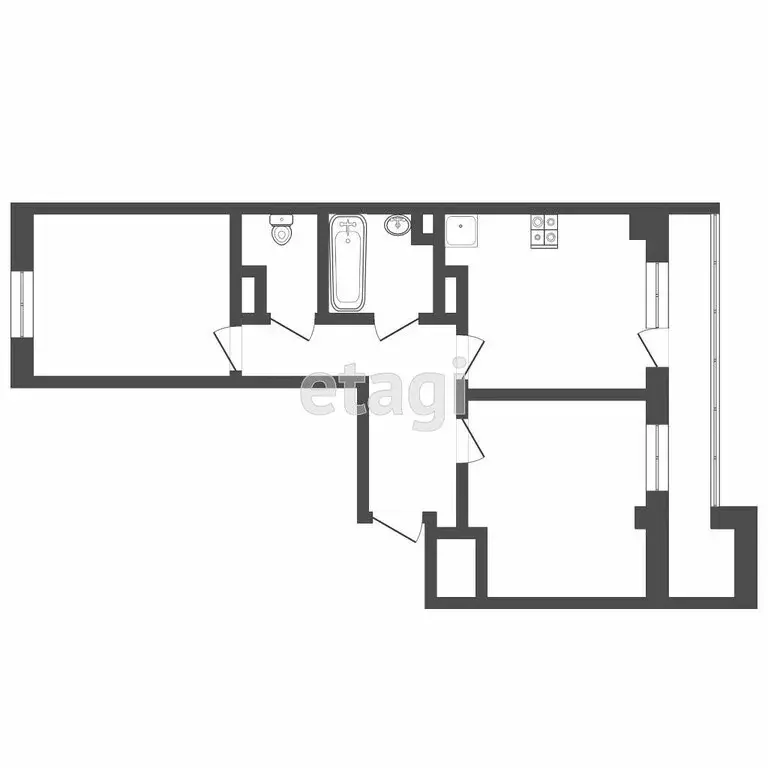 2-комнатная квартира: Патрушева, улица Фёдора Достоевского, 18 (60 м) - Фото 0