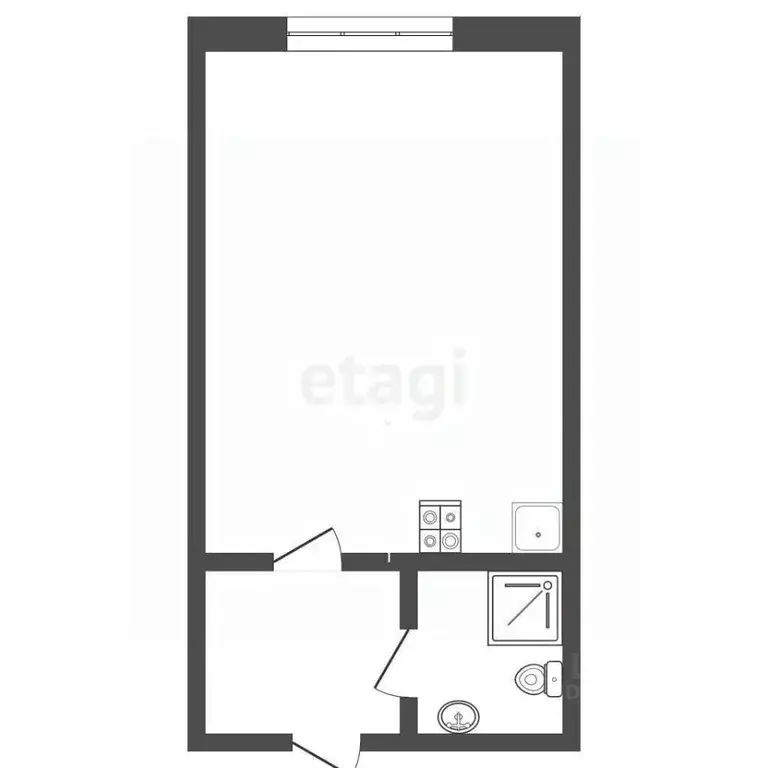 Студия Ростовская область, Ростов-на-Дону Казахская ул., 89/2 (18.0 м) - Фото 1
