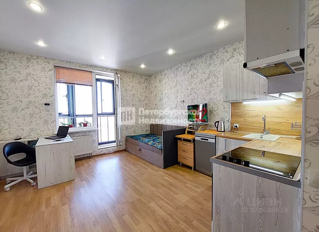 Студия Санкт-Петербург ул. Русановская, 19к5 (28.0 м) - Фото 2