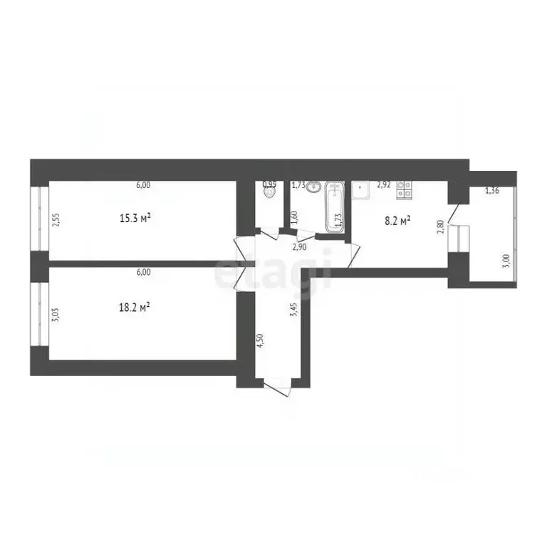 2-к кв. Башкортостан, Стерлитамак просп. Октября, 85 (74.5 м) - Фото 1