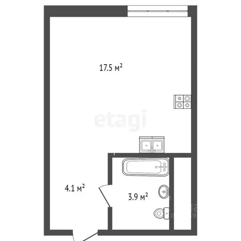 Студия Москва Михалковская ул., 48к2 (25.5 м) - Фото 1