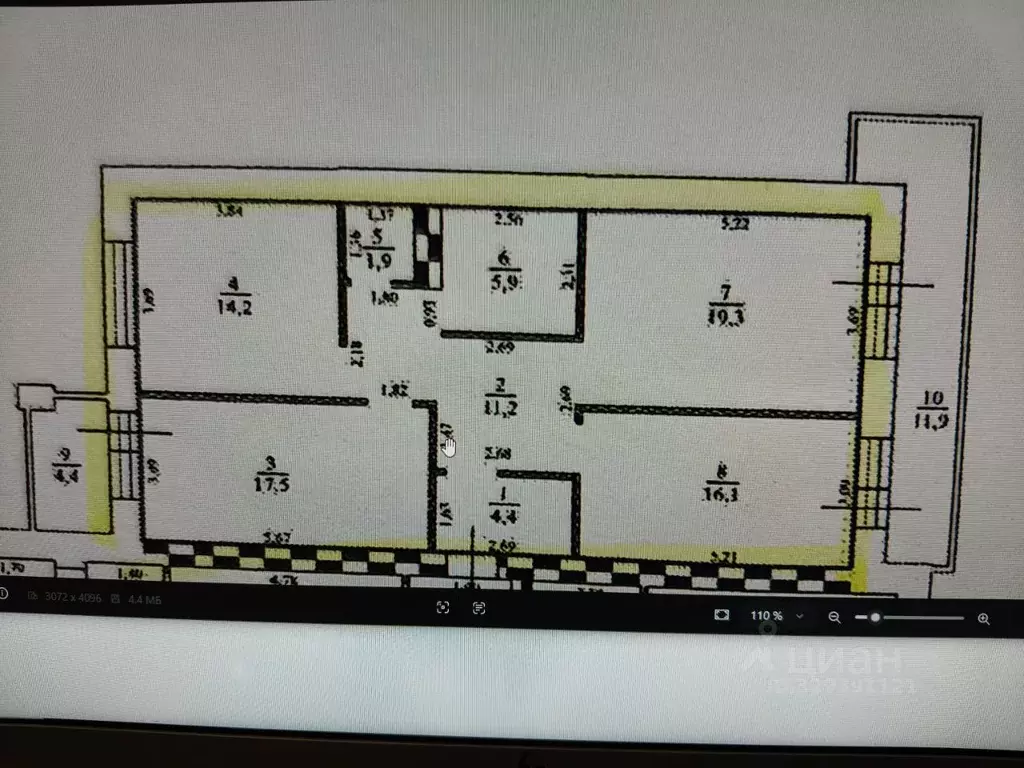 3-к кв. Омская область, Омск ул. Яковлева, 15 (90.5 м) - Фото 2