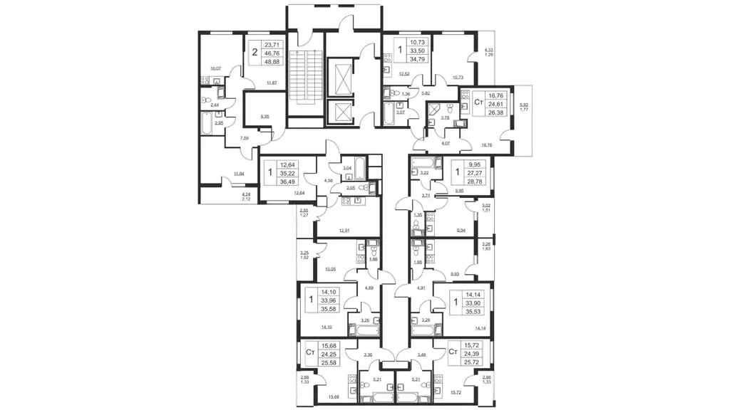 2-к кв. Ленинградская область, Всеволожский район, пос. Бугры ул. ... - Фото 2