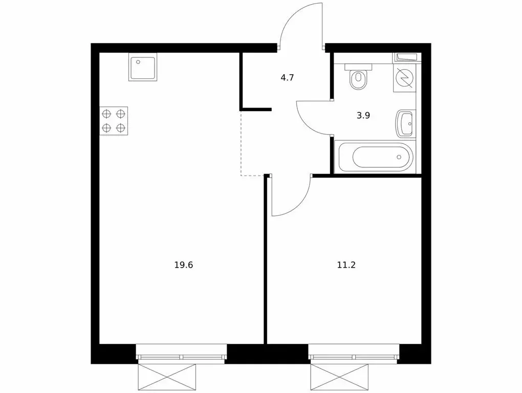 1-комнатная квартира: посёлок городского типа Боброво, ЖК Восточное ... - Фото 1