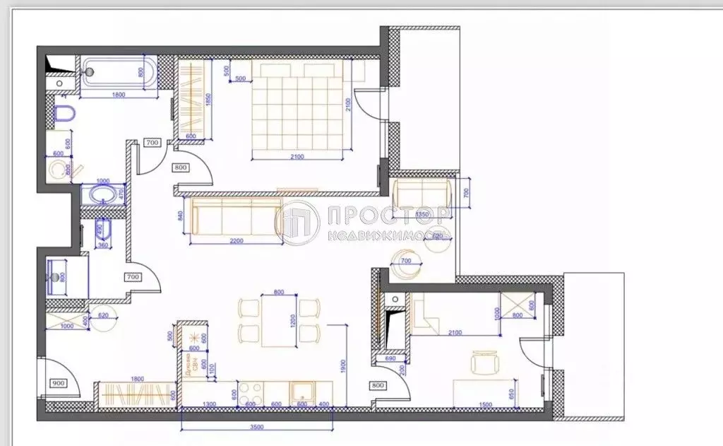 2-к кв. Московская область, Химки ул. Кудрявцева, 14 (72.1 м) - Фото 2