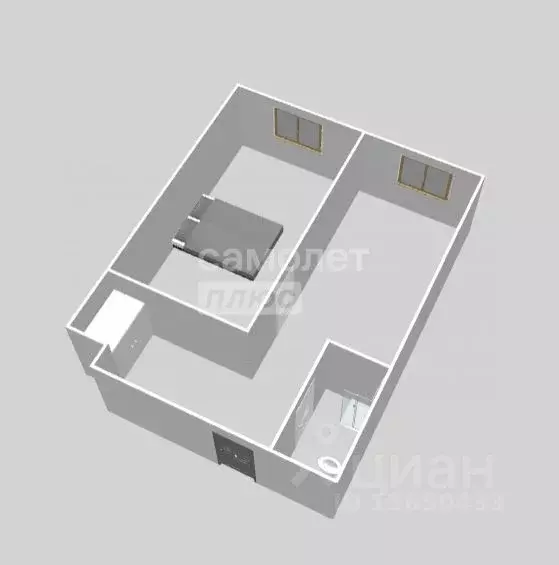 1-к кв. Ульяновская область, Ульяновск ул. Баумана, 46 (39.3 м) - Фото 1