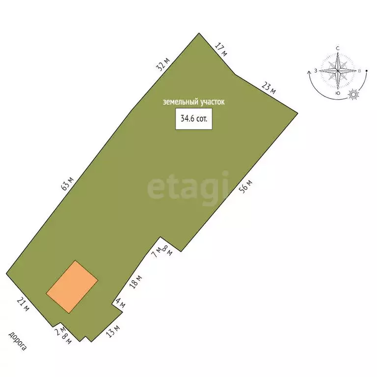 Дом в Кузайкино, Заречная улица (48.3 м) - Фото 1