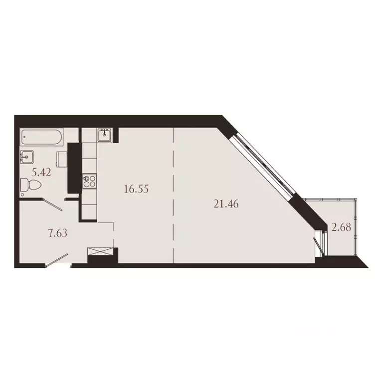 1-к кв. Иркутская область, Иркутск Советская ул., 115/1 (53.74 м) - Фото 1