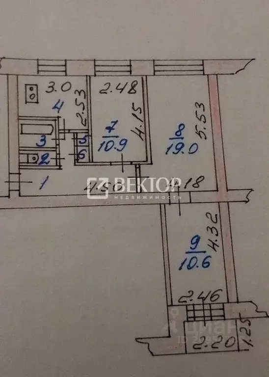 3-к кв. Ивановская область, Иваново ул. Парижской Коммуны, 13 (58.8 м) - Фото 1