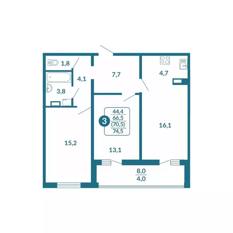 3-к кв. Кировская область, Киров Заводская ул., 14к1 (70.5 м) - Фото 0