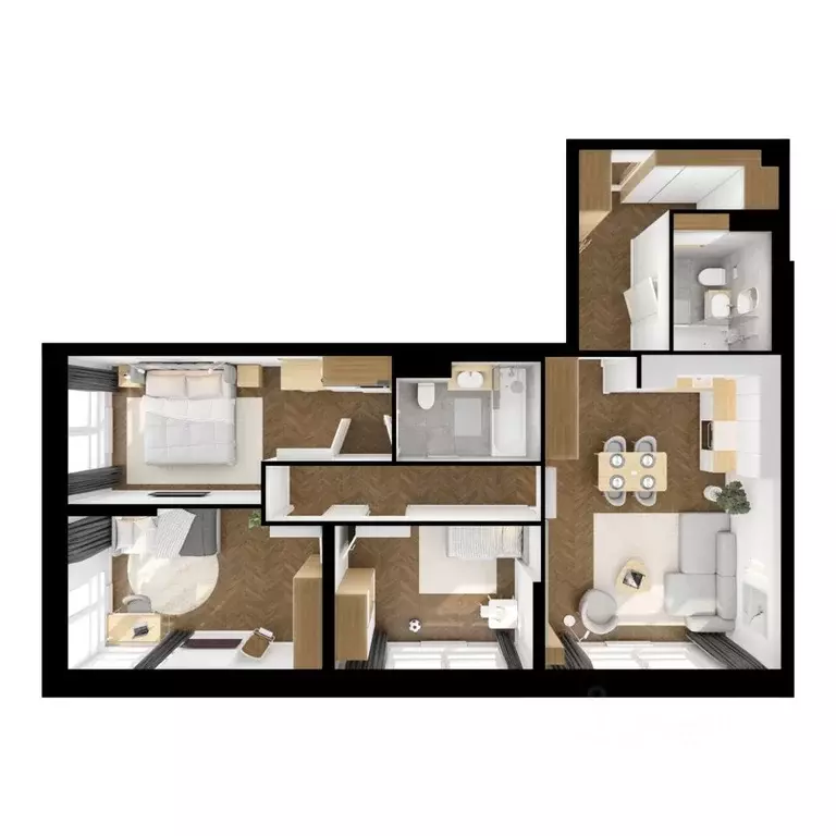 3-к кв. Москва Кронштадтский 9 жилой комплекс, 11.2 (87.1 м) - Фото 2