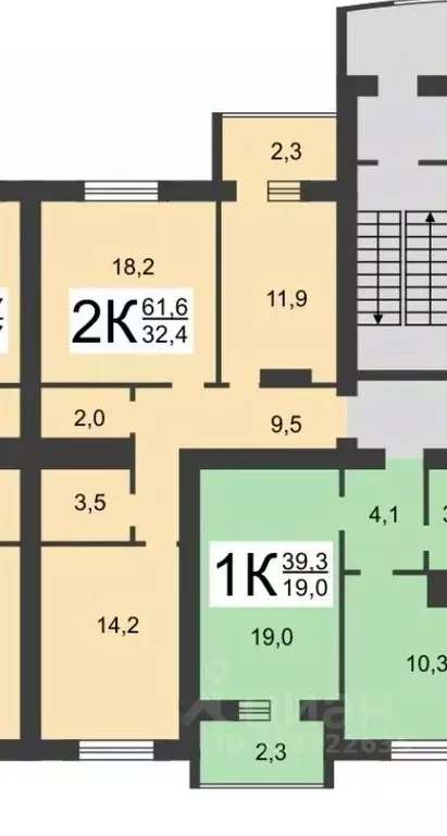 2-к кв. Нижегородская область, Нижний Новгород Заречный бул., 5 (61.6 ... - Фото 1