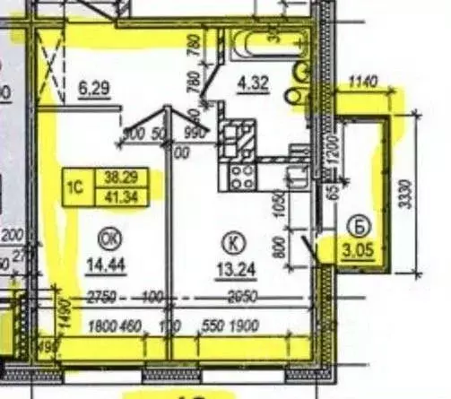 1-к кв. Иркутская область, Иркутск ул. Маврикия Слепнева, 2 (41.3 м) - Фото 1