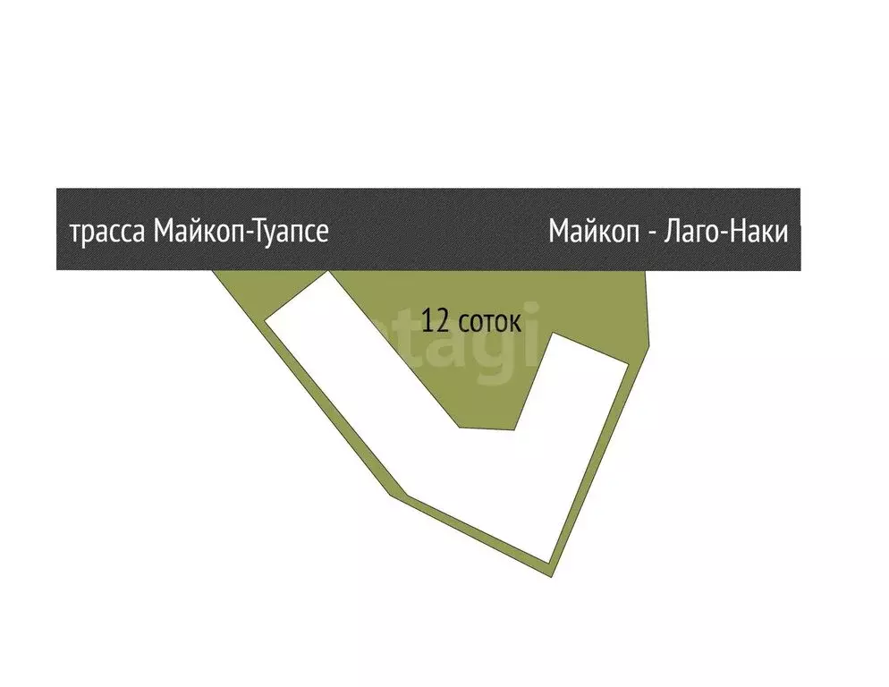 Участок в посёлок Краснооктябрьский, Шоссейная улица (12.07 м) - Фото 1