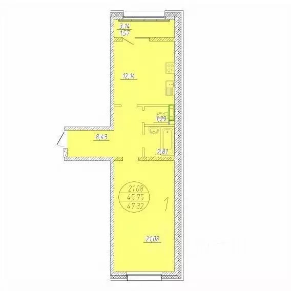 1-к кв. Сахалинская область, Анивский городской округ, с. Новотроицкое ... - Фото 1