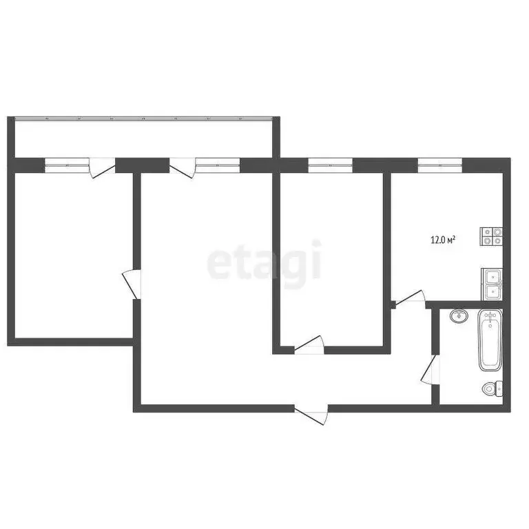 3-комнатная квартира: Воскресенск, микрорайон Новлянский, улица ... - Фото 1