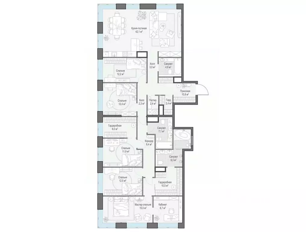 5-к кв. Москва просп. Генерала Дорохова, 39к2М (183.8 м) - Фото 0