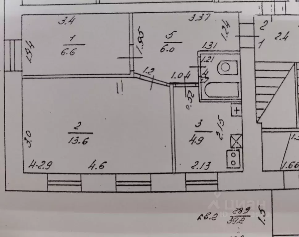 2-к кв. Нижегородская область, Нижний Новгород Волжская ул., 13 (32.8 ... - Фото 2
