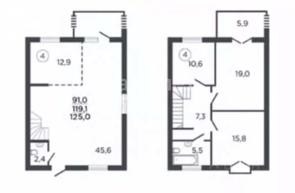3-к кв. Липецкая область, Липецкий муниципальный округ, с. Ленино ул. ... - Фото 2