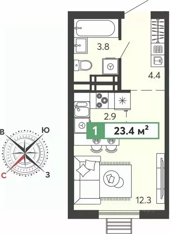 Студия Пензенская область, Пензенский район, Засечный сельсовет, с. ... - Фото 0