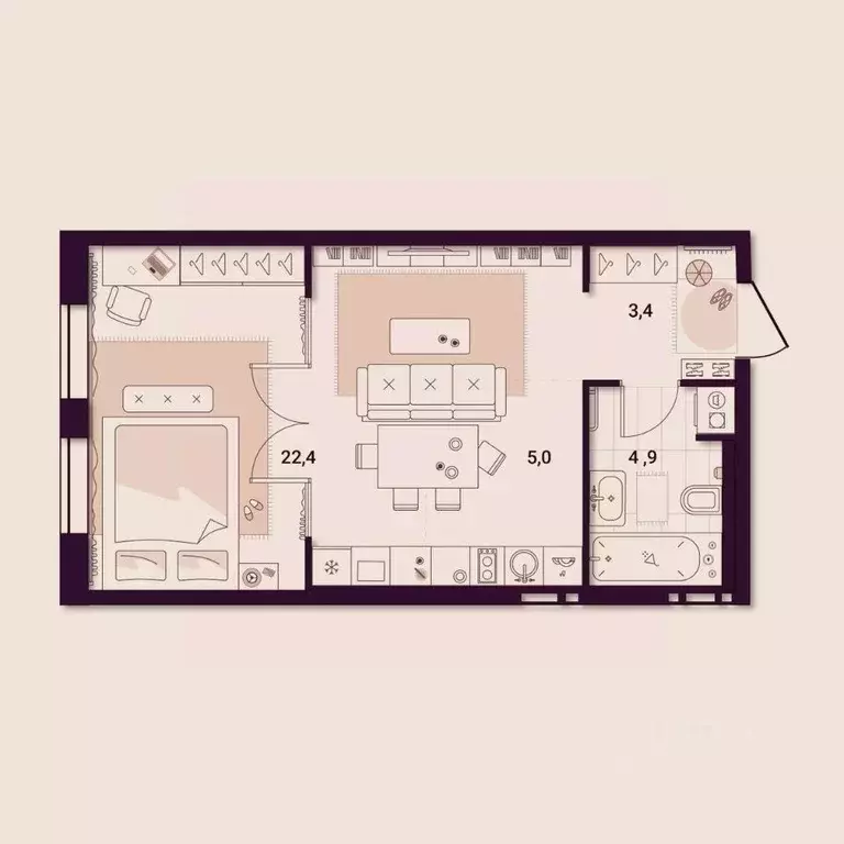 1-к кв. Приморский край, Артем ул. Куйбышева, 11А (35.76 м) - Фото 1