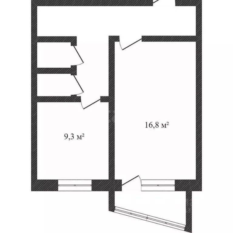 1-к кв. Белгородская область, Белгород Почтовая ул., 74 (43.3 м) - Фото 2