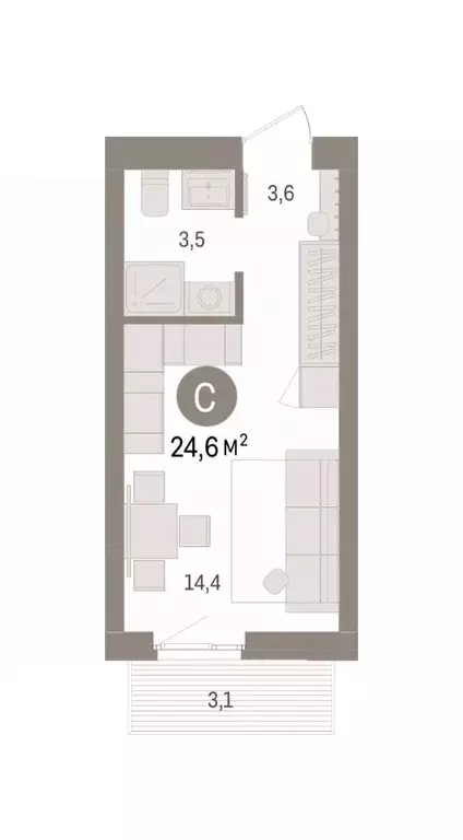 Студия Челябинская область, Сосновский муниципальный округ, пос. ... - Фото 2