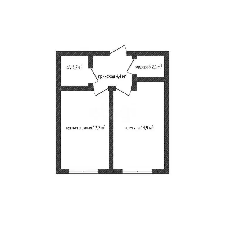 2-комнатная квартира: Краснодар, улица Ивана Беличенко, 92к2 (37.3 м) - Фото 1