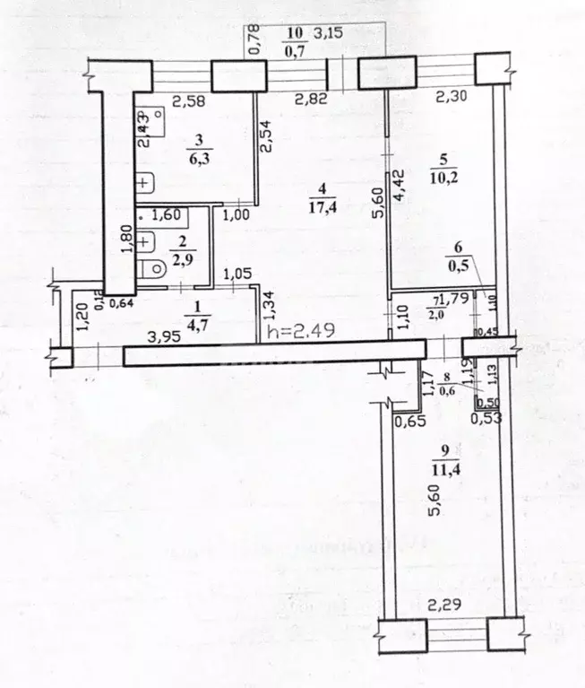 3-к кв. Забайкальский край, Чита ул. Бутина, 46А (56.7 м) - Фото 1