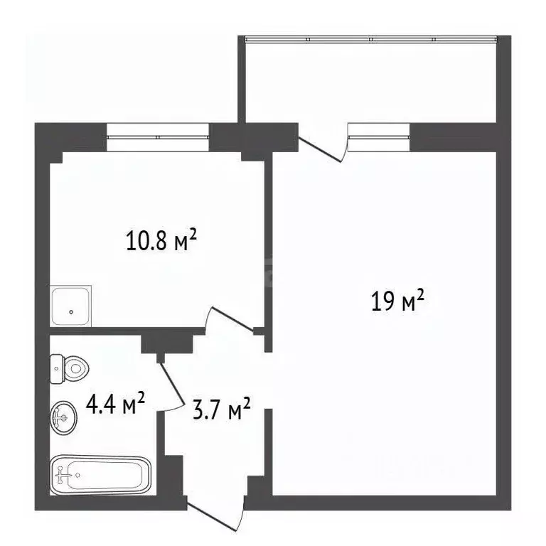 1-к кв. Красноярский край, Красноярск Норильская ул., 42 (37.9 м) - Фото 1