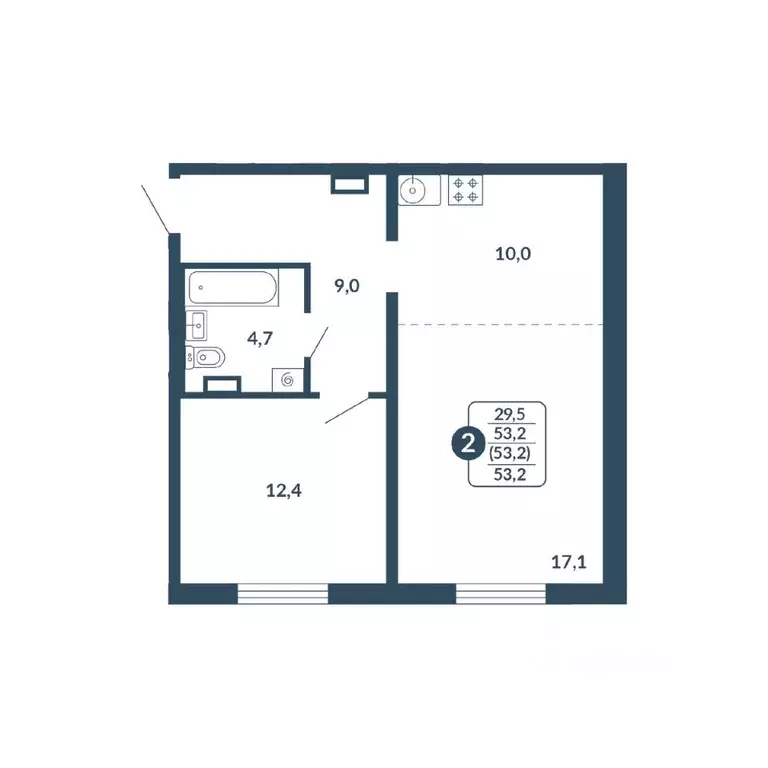 2-к кв. Кировская область, Киров Скандинавия жилой комплекс (53.2 м) - Фото 1