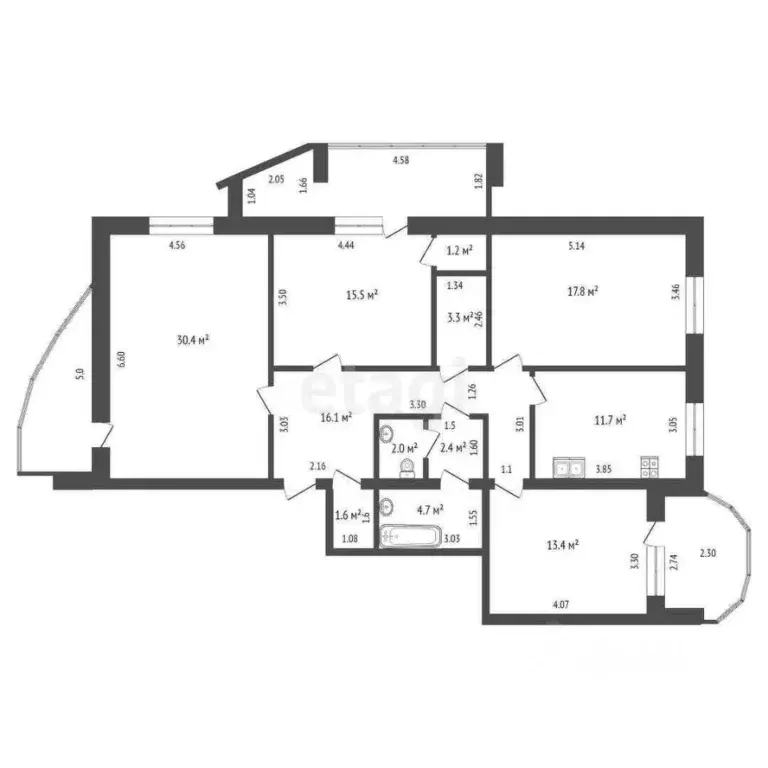 4-к кв. Саха (Якутия), Якутск ул. Петровского, 17/2 (120.1 м) - Фото 2
