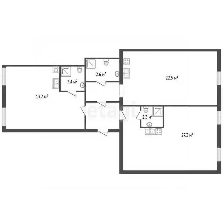 2-к кв. Санкт-Петербург просп. Большой Петроградской стороны, 76-78 ... - Фото 2