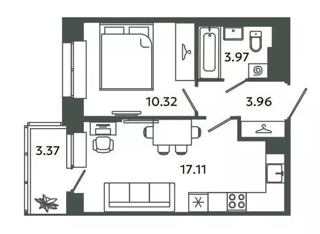 1-комнатная квартира: городской посёлок Новоселье, Аннинская улица, 4 ... - Фото 1