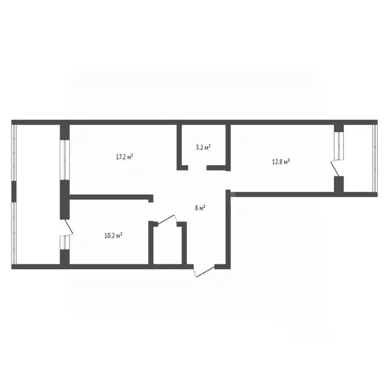 2-к кв. Брянская область, Брянск ул. Евдокимова, 8 (53.5 м) - Фото 1