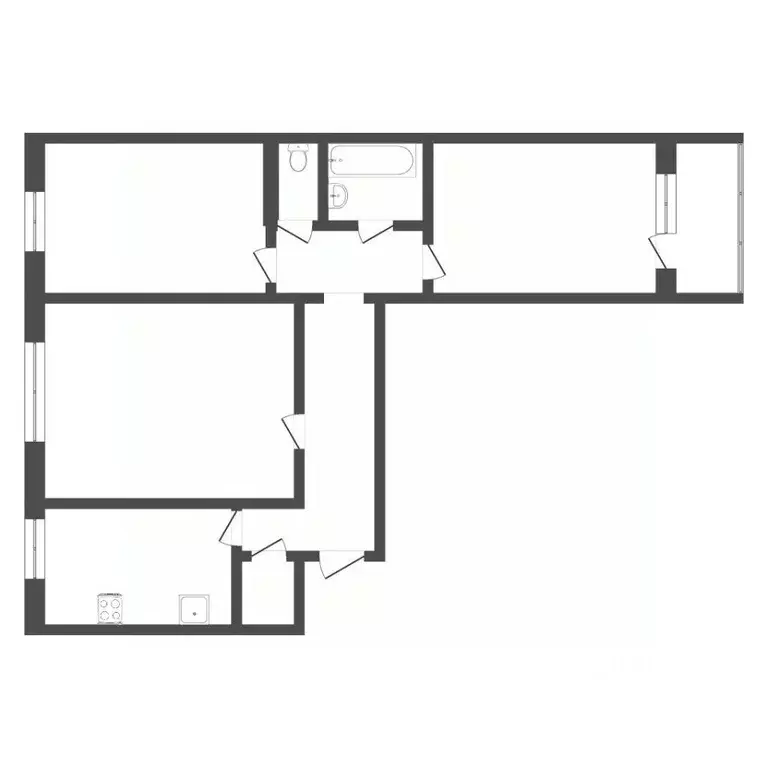 3-к кв. Тюменская область, Тюмень ул. 30 лет Победы, 96 (64.2 м) - Фото 1